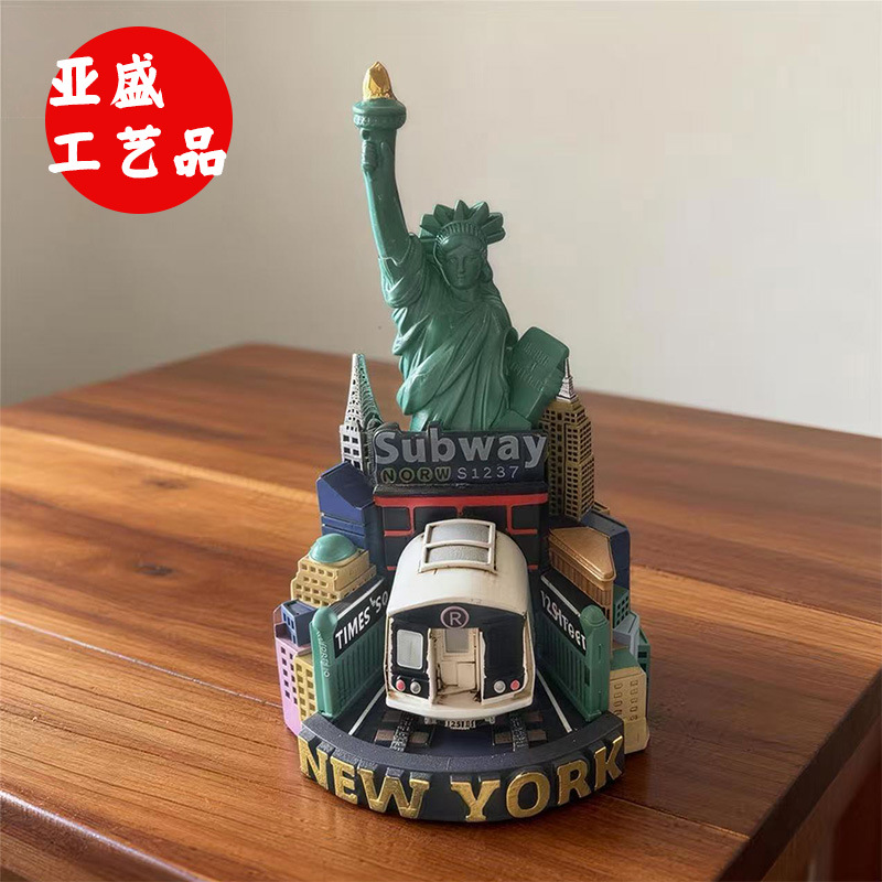 外贸旅游纪念品自由女神像树脂工艺品摆件办公室装饰品树脂摆件