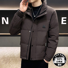 2025冬季新款男士羽绒棉服修身时尚外套青少年保暖立领棉衣夹克男
