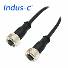 LED��ˮ�B�Ӿ��������|��������ʽM12A����8оPURĸֱ��ĸֱ