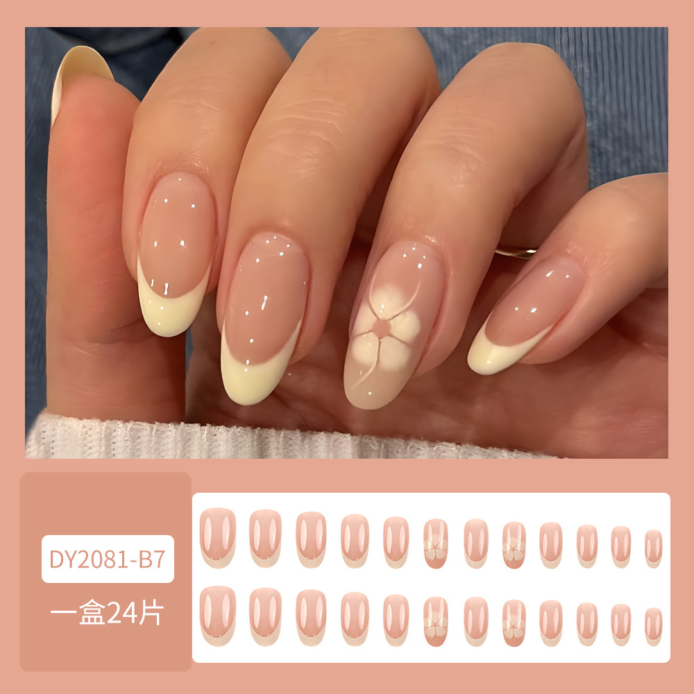 Desgaste de uñas falso transfronterizo de uñas de longitud media pieza de uñas desmontable pieza de uñas producto terminado uñas al por mayor