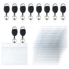 跨境熱銷品PVC封口透明卡套證件身份證卡套 胸牌校牌職務卡套透明