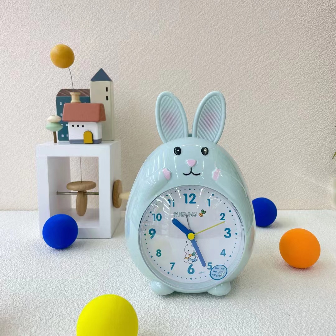 Fábrica al por mayor Snooze conejo reloj de alarma de doble tono de voz reloj de alarma especial para niños caminar es muy preciso puede temporizar el reloj de alarma