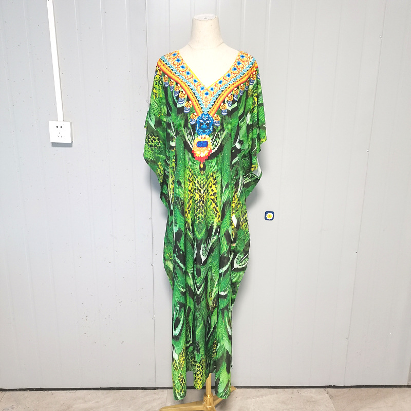 Europa y América blusas impresión de secado rápido vestido de vacaciones bikini blusas de baño transfronterizas Amazon 5D192