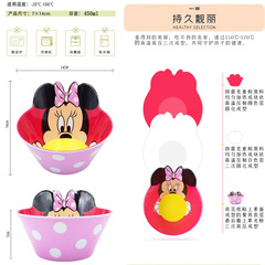 迪士尼兒童面碗密胺樹脂餐具防燙飯碗家用寶寶輔食吃飯碗防摔果盤