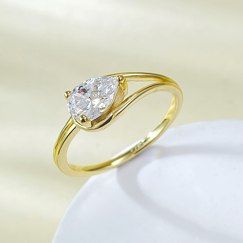 1 Piece Quantity 925 Sterling Silver High Carbon Diamond Geometric Rings 925 Sterling Silver Rings