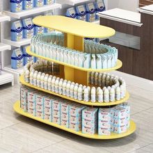 圆形中岛柜木质奶粉展示柜超市货架鞋展柜红酒货架母婴玩具垒德株