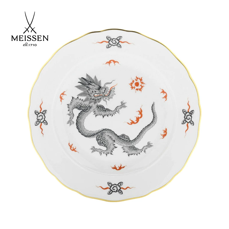 Немецкий MEISSEN Maison Фарфор Black Ming Shenlong серии европейские подарки для домашней посуды Западная тарелка с ручной росписью