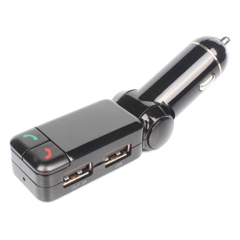 Автомобильный Bluetooth-гарнитура BC06 с MP3-плеером, FM-трансмиттером, зарядным устройством для телефона и дисплеем. Оптовая продажа.