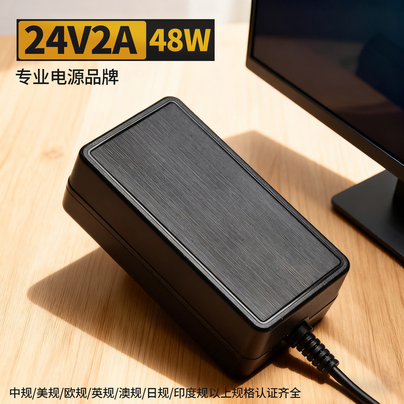 Customized 24V2A Power Adapter 48W Engraving Machine Ul Certified Light Strip Monitoring Charger Exclusively for Cross-Border Supply