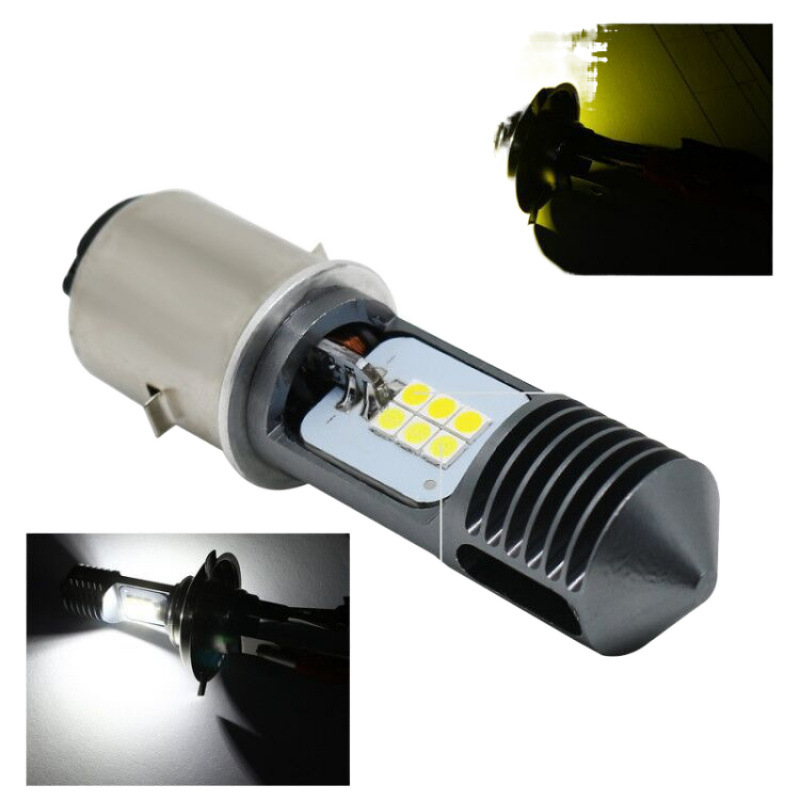 Motocicleta H4 tres garras H6 una sola garra blanco amarillo vehículo eléctrico luces de motocicleta H6 bombillas de doble garra
