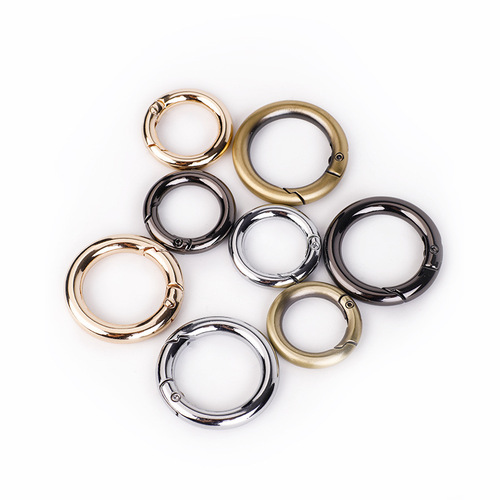 Spring split ring round buckle round ring spring buckle key ring buckle handmade diy wallet key luggage hardware accessories