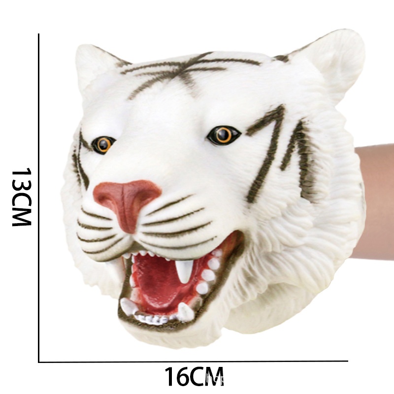 Guantes de títeres de mano de dinosaurio, goma blanda, tiranosaurio, triceratops, simulación de tiburón, modelo animal, puesto, brazo de tiburón, juguete transfronterizo