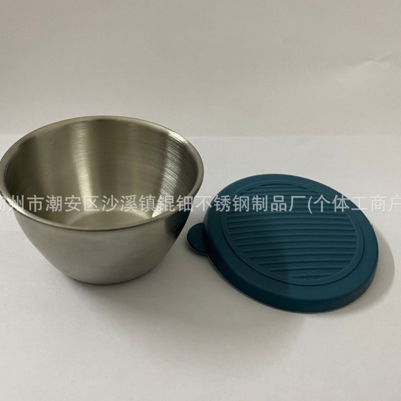 輸出ステンレスディップ唐辛子調味箱皿304蓋付きケチャップサラダソースカップ屋外家庭用|undefined