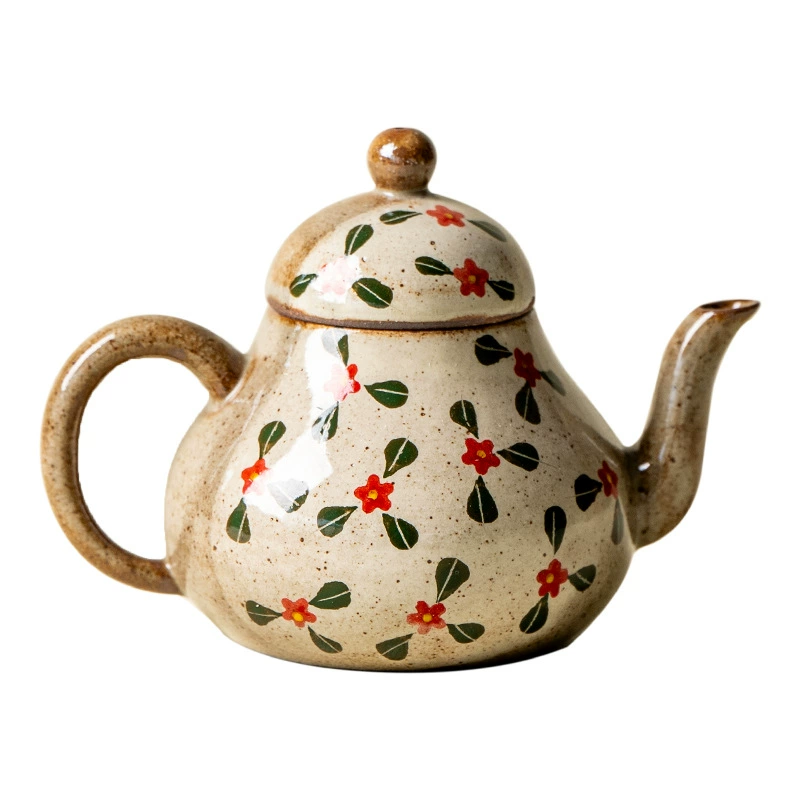 Natural ore, clay, flavored tea, ceramic teapot, tea set, hand painting