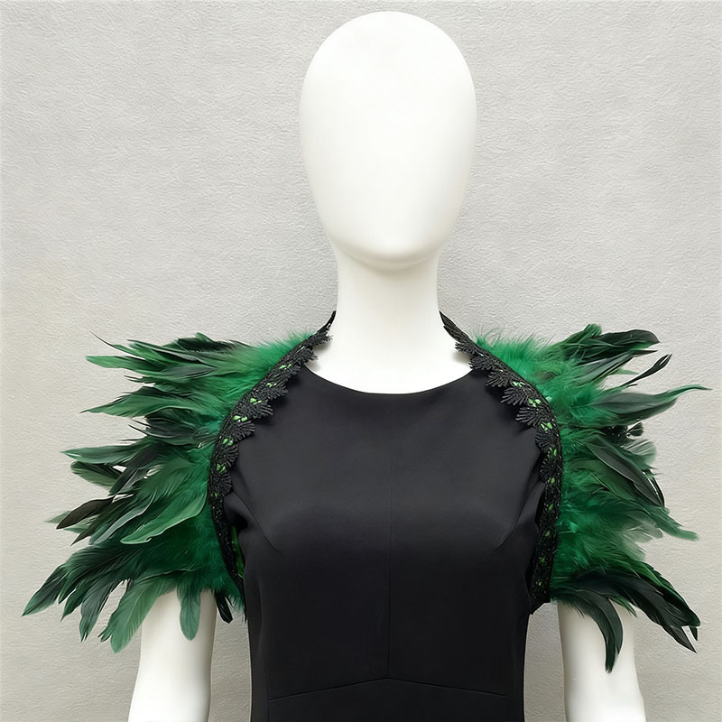 Amazon plumas mantel luchador show traje gladiador vestido estilo vikingo carnaval antiguo abrigo aristocrático TK
