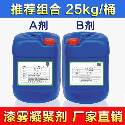 漆雾凝聚剂AB剂 喷漆污水处理水帘柜喷淋塔油性漆水性漆废水除漆|ms