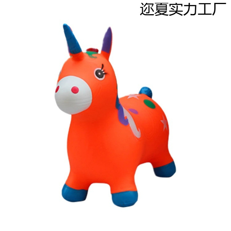 Inflatable rubber pony