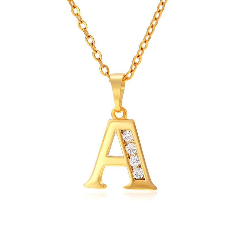 Xuping transfronterizo collar de letras europeas y estadounidenses aleación de cobre otoño y invierno tendencia hip hop letras inglesas colgante joyas colgante mujer