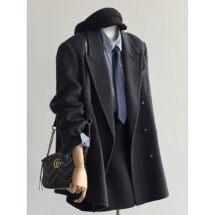 Advanced Sense Thickened Woolen Coat Women's Autumn and Winter New Short Suit Woolen Coat Small Elegant Explosions