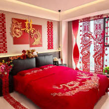 小红薯爆款婚房布置套装结婚装饰男女方卧室客厅喜庆龙凤喜字挂饰