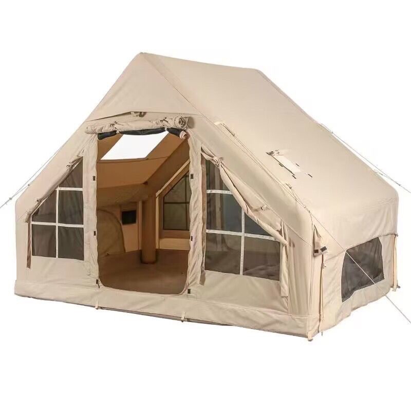Carpa inflable liviana Camping al aire libre estilo de casa Camping cálido durante la noche Casa completa Viaje a prueba de humedad de cuatro estaciones