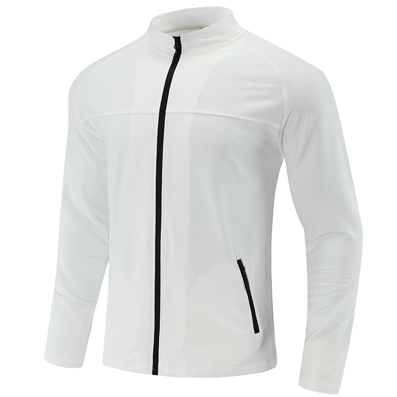 Veste de performance à manches longues pour homme – Respirante et extensible pour la course à pied et l'entraînement en extérieur_voghion.com