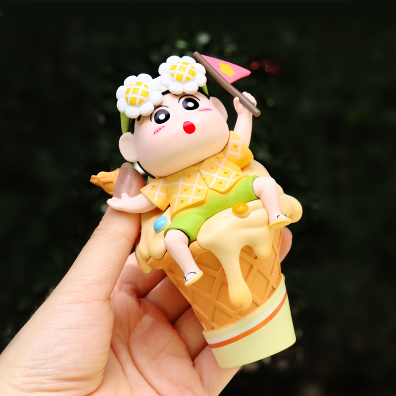 优质版潮玩卡通动漫大号甜筒冰淇淋小新手办模型创意桌面装饰摆件|undefined