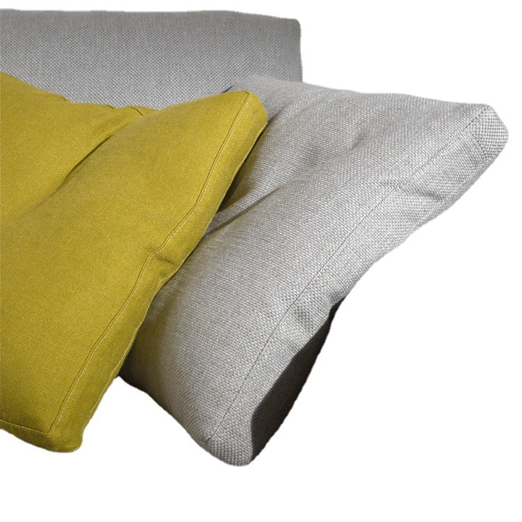 Seleccione muebles personalizados sofá de tela de esquina nórdica sofá de tela de pluma de la princesa látex pequeño tipo de casa desmontable