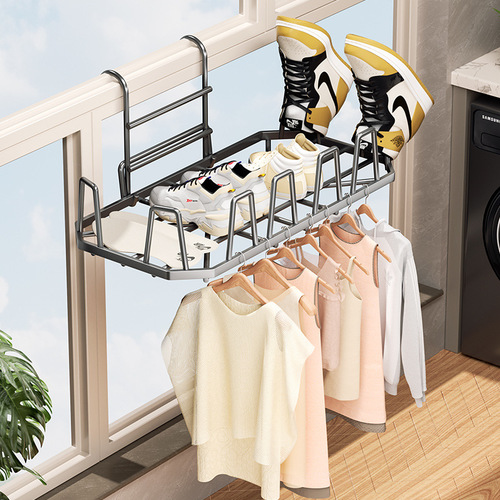 Shoe rack, home hanging shoe rack, shoe drying rack, outdoor balcony shoe drying rack, hook, outdoor shoe cooling rack