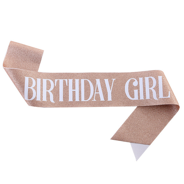 Cross-border birthday party glitter shoulder strap etiquette belt…