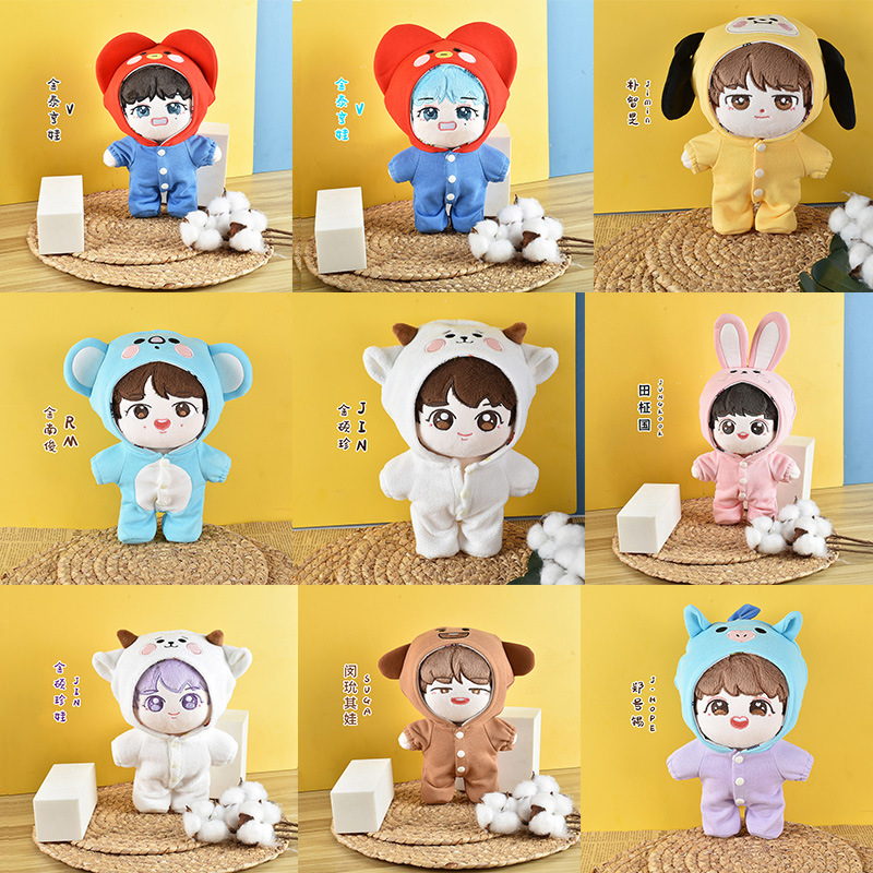 Korean Version of Bts Dolls with Clothes Park Jimin Kim Taehyung Min Yoongi Taekyung Jungkook Doll Set