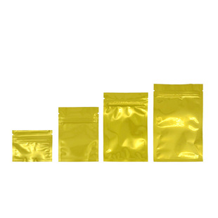 Golden Self-sealing Bag Yellow Tea Capsule Candy Powder Fish Material Chain Bag Sealed Bag Sample Bag