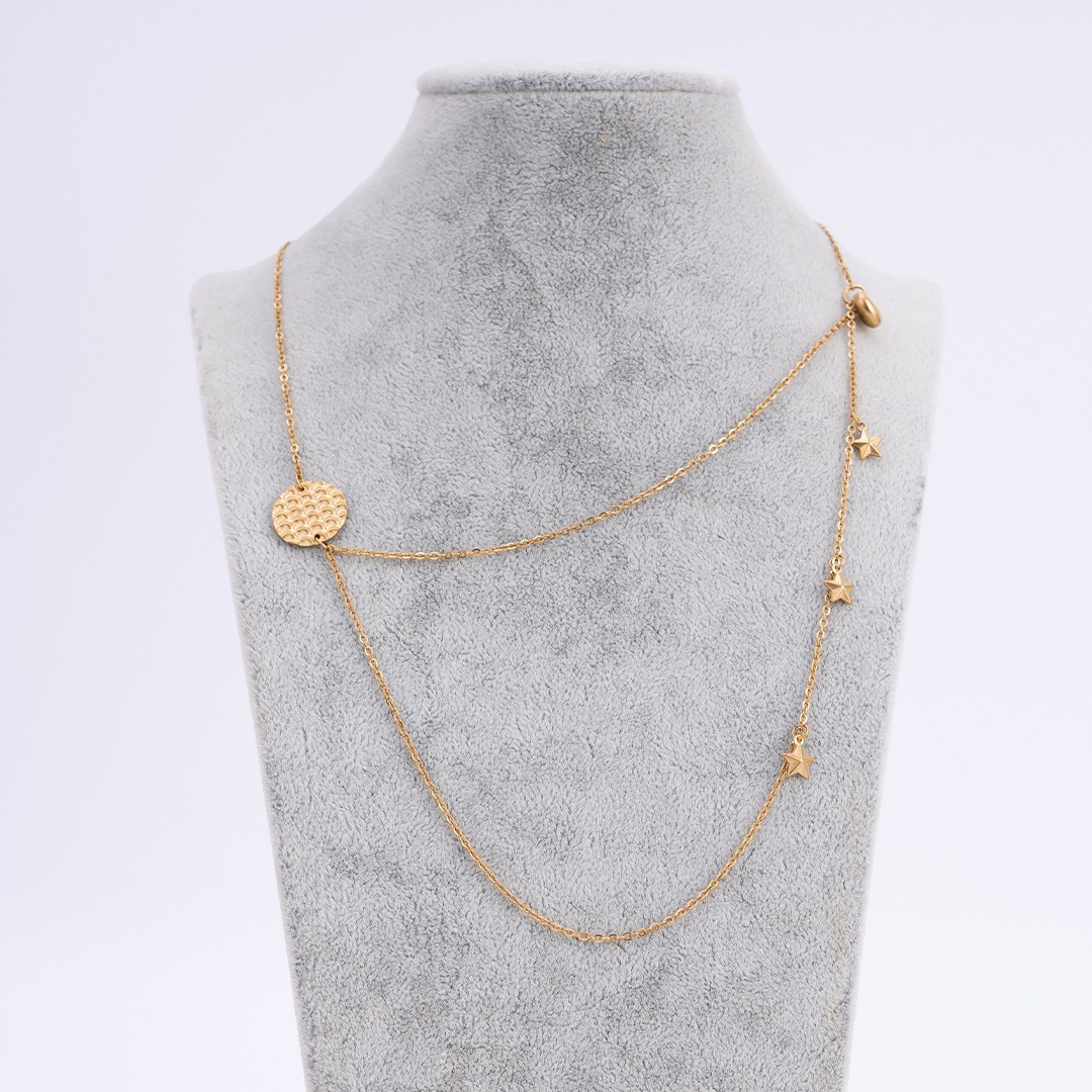 Chain necklace, women's tassel, double-layer collarbone chain, personalized splicing, versatile Instagram style trendy_voghion.com