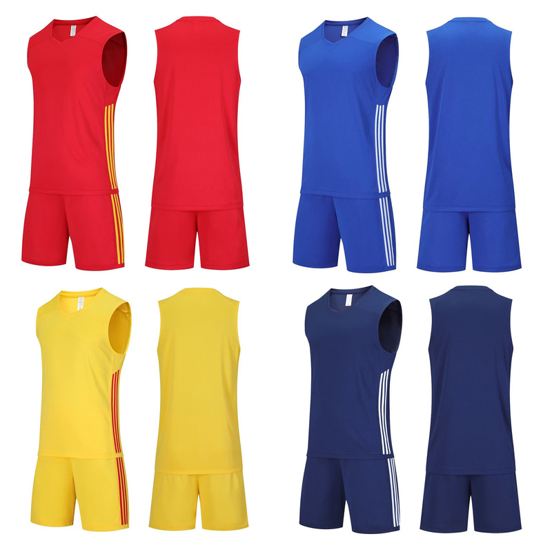 Spot wholesale Chinese volleyball suit sleeveless volleyball training suit men's and women's volleyball match suit DIY