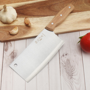Factory wholesale stainless steel wooden handle chopping knife Yangjiang kitchen chopping knife running rivers and lakes stall supply household knives