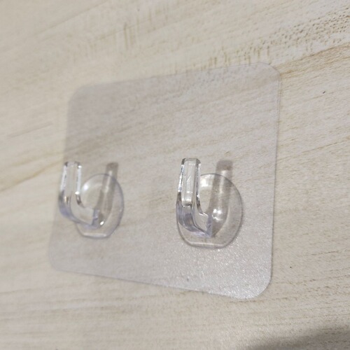 Transparent Ox Horn Hook New Version Paper Towel Holder Kitchen Bathroom Creative Damage-Free Door Behind Anchor No Drilling Plastic Adhesive Hook Factory Price