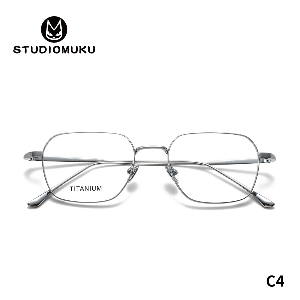 STUDIOMUKU gafas de madera cool este verano debe probar el marco de gafas de titanio puro marco de gafas de borde grueso