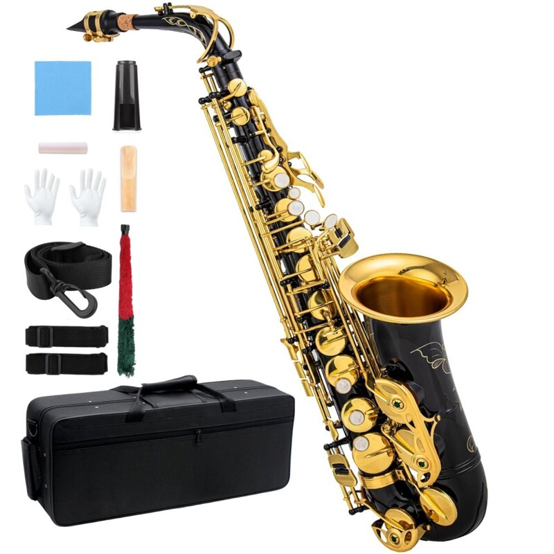 Cross-Border Supply 82Z Black Gold Alto Saxophone E-Flat Alto Saxophone Saxophone Instrument