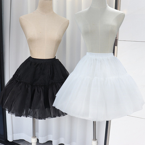 Boneless soft lace Lolita daily skirt hoop skirt half skirt short lace hoop Lolita violent hoop cross-border foreign trade 