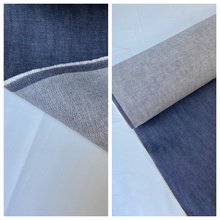 灰蓝色复古风斜纹japan blue纯棉牛仔密实挺括面料外套裤子裙布料