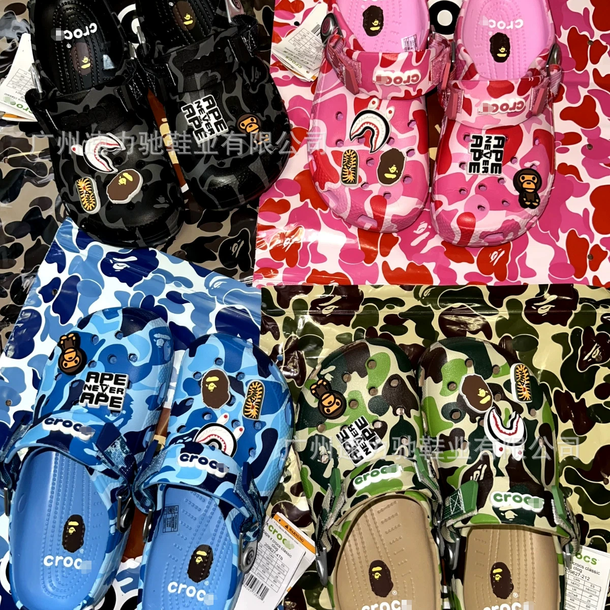 Кроссовки для взрослых и детей с принтом камуфляжа, удобные шлепанцы, сандалии, пляжная обувь 209488