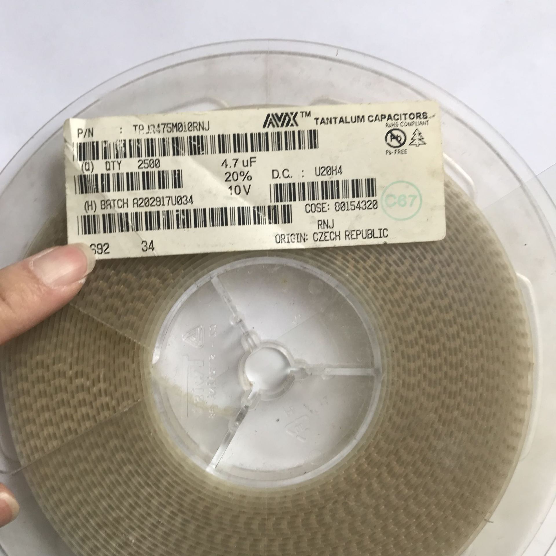 TAJR475K010RNJ 0805 2012 4.7UF 10V 原装钽电容TAJR475M010RNJ