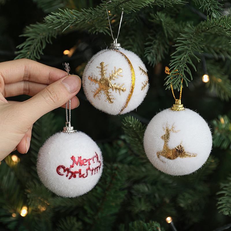 Adornos Navideños de Reno Blanco con Letras, Bolas de Navidad, Decoraciones para Árboles de Navidad, Adornos Colgantes, Suministros para Decoración de Escenas
