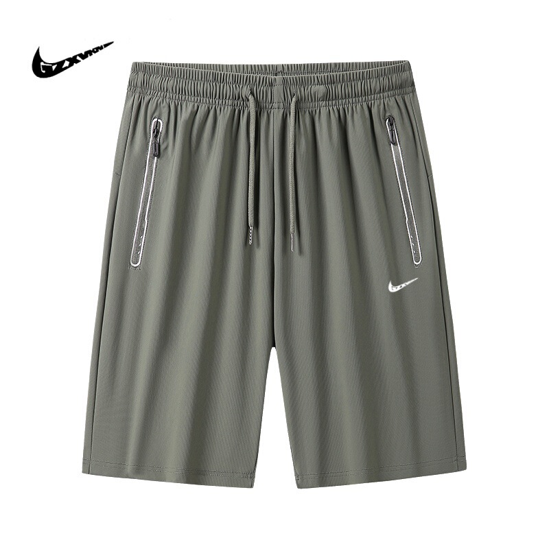 Shorts Men's Summer Trendy Casual Sports Loose Thin Five-point Pants Men's Mid-length Pants Beach Ice Silk Five-point Pants Men's