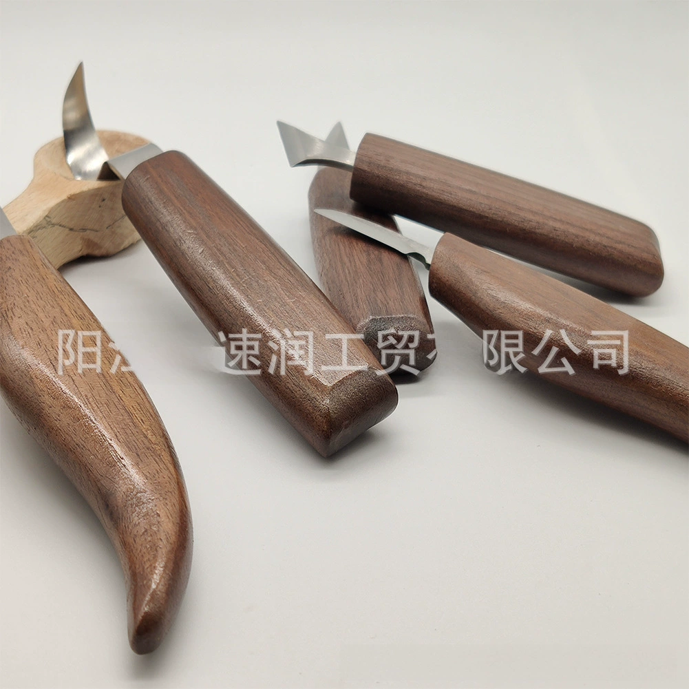 Кросс-бордерный walnut хром -хромированная сталь нож для резьбы, нож для резьбы по дереву, деревянный нож, ложечный нож, набор для резьбы по дереву