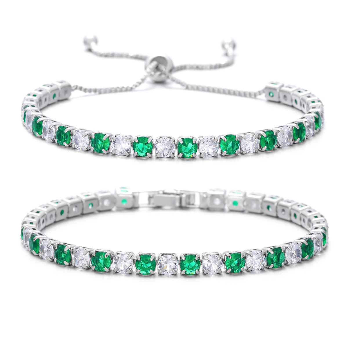 White K + white and green color [set]