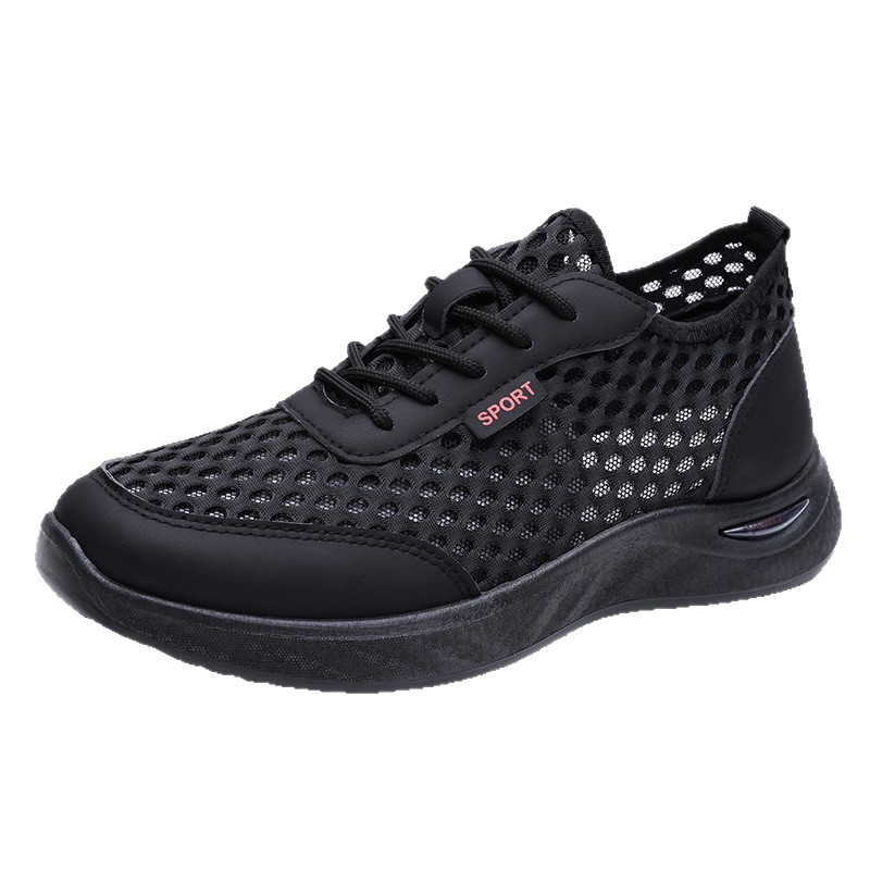 Zapatos de hombre de verano nuevos zapatos casuales respirables de malla hueca ligera suave simple zapatos deportivos al por mayor