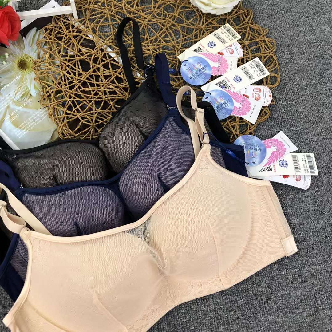 Nuevo estilo sujetador inalámbrico de moda encaje jacquard transpirable cómodo tubo superior alta calidad dos breasted ropa interior para las mujeres