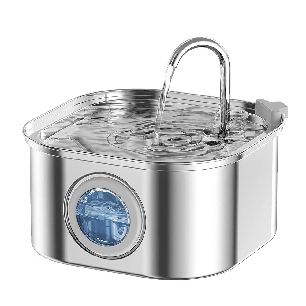 Explosiones transfronterizas 3.2L bebedor de acero inoxidable para mascotas alimentador automático para gatos bebedor de mascotas para perros y gatos tazón