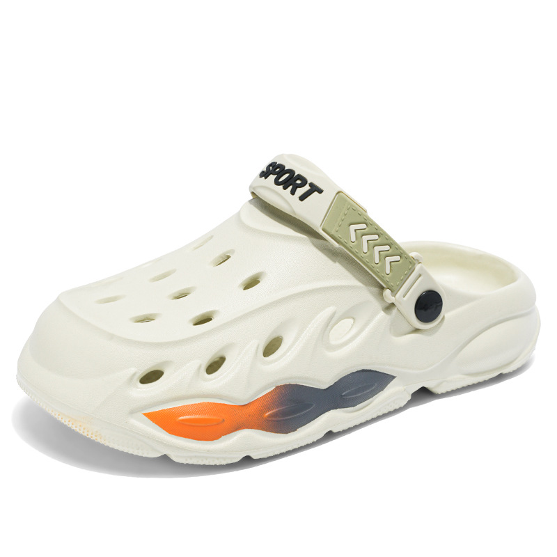 Zapatos con agujeros para hombres verano nuevo estilo al aire libre zapatos antideslizantes de suela gruesa EVA sandalias de playa casuales zapatos de jardín de moda